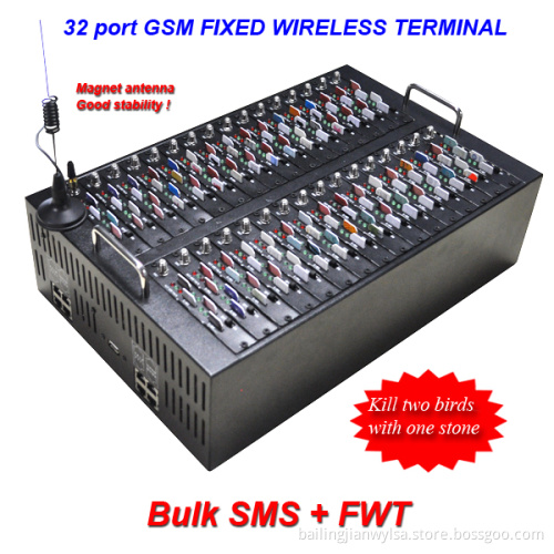 32 Port 128 Sims VoIP Gateway+Bulk SMS Gateway (128sims)